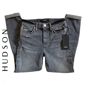 HUDSON Skinny Crop Jeans Ripped Washed Denim Gray Size 25 NEW WITH TAGS Size 25